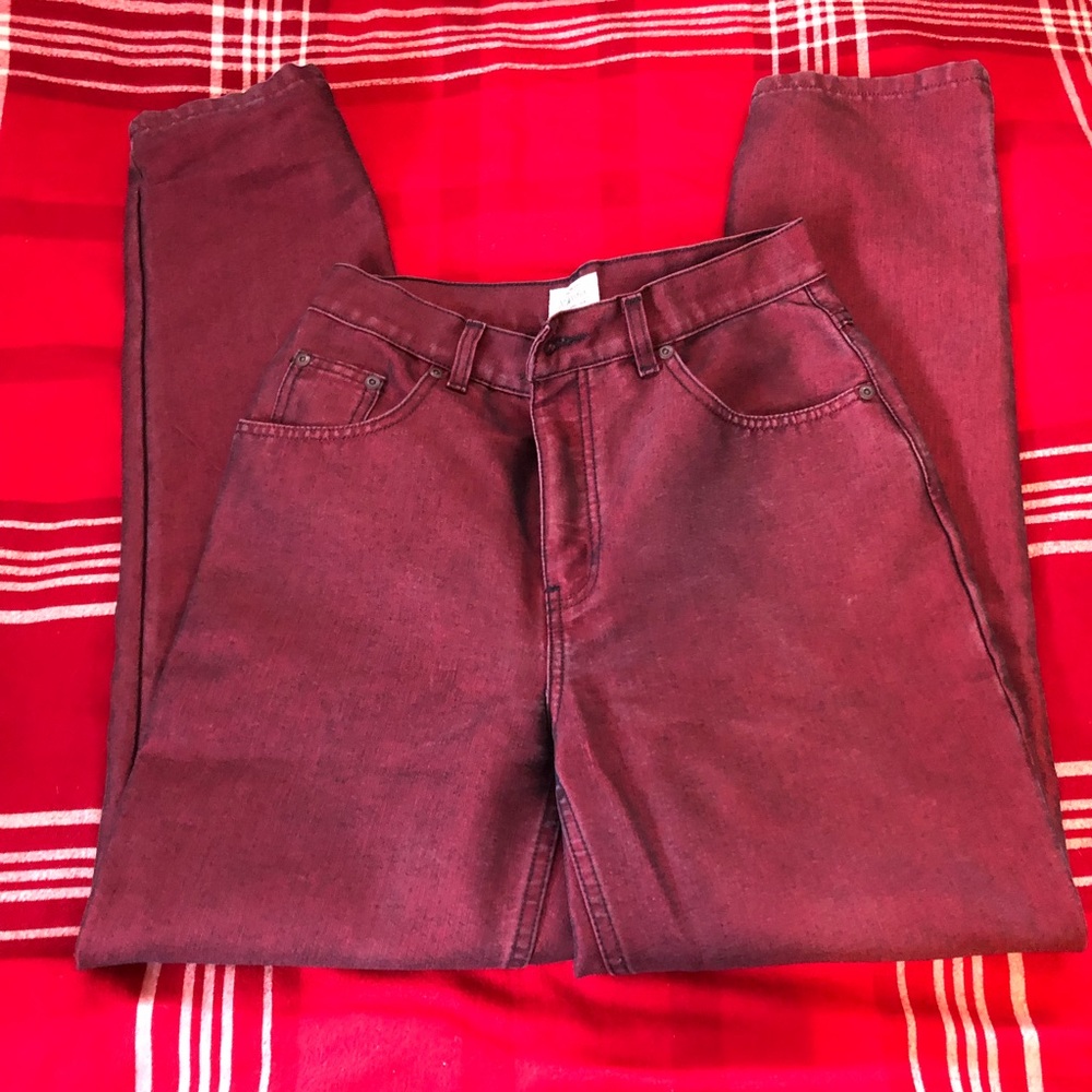 St. John’s Bay Red Burgundy Women’s Straight Leg Pants